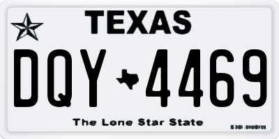 TX license plate DQY4469