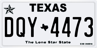 TX license plate DQY4473