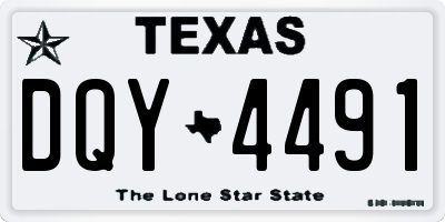 TX license plate DQY4491