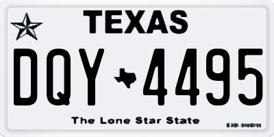 TX license plate DQY4495