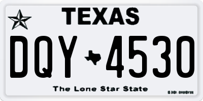 TX license plate DQY4530