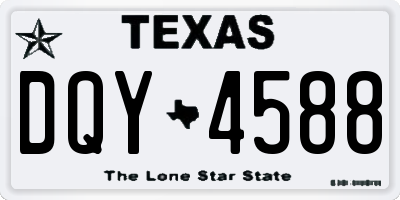 TX license plate DQY4588