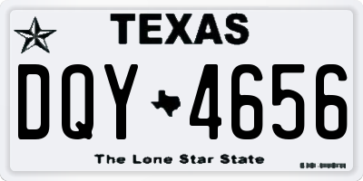 TX license plate DQY4656