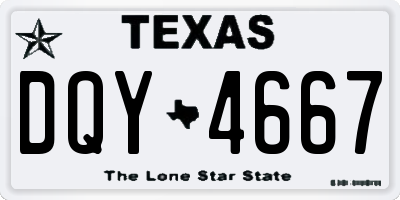 TX license plate DQY4667