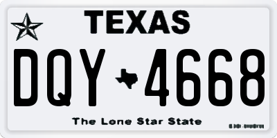 TX license plate DQY4668