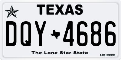 TX license plate DQY4686