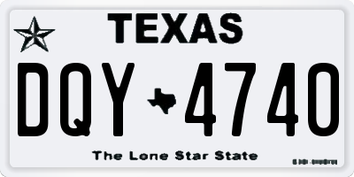 TX license plate DQY4740