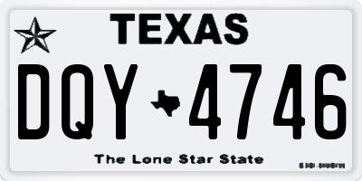 TX license plate DQY4746