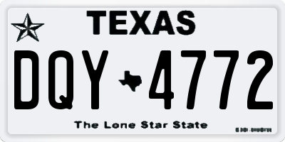 TX license plate DQY4772