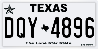 TX license plate DQY4896