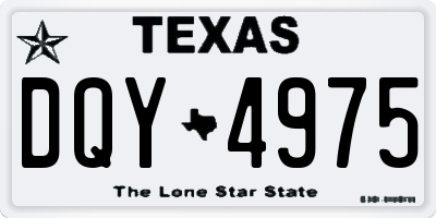 TX license plate DQY4975