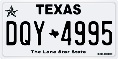 TX license plate DQY4995
