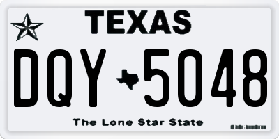 TX license plate DQY5048