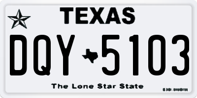 TX license plate DQY5103