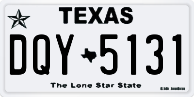TX license plate DQY5131