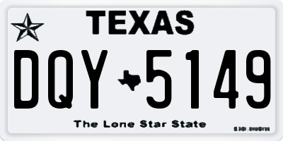 TX license plate DQY5149