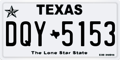 TX license plate DQY5153