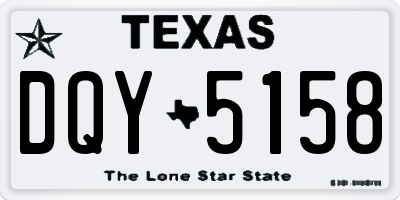 TX license plate DQY5158