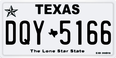 TX license plate DQY5166
