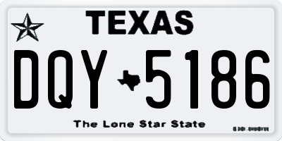 TX license plate DQY5186