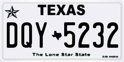 TX license plate DQY5232
