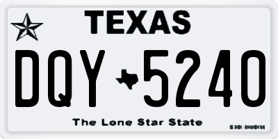 TX license plate DQY5240