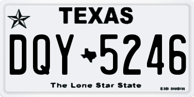 TX license plate DQY5246