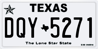 TX license plate DQY5271