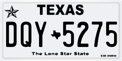 TX license plate DQY5275