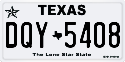 TX license plate DQY5408
