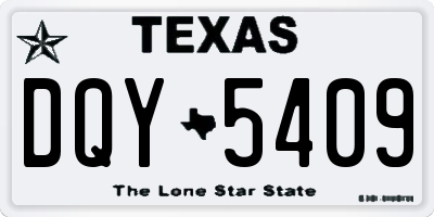 TX license plate DQY5409