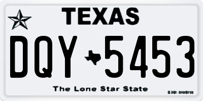 TX license plate DQY5453