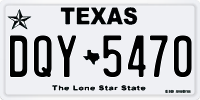 TX license plate DQY5470