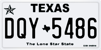 TX license plate DQY5486