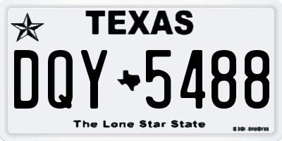 TX license plate DQY5488