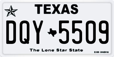 TX license plate DQY5509