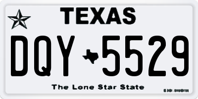 TX license plate DQY5529