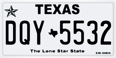TX license plate DQY5532