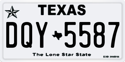 TX license plate DQY5587