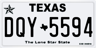 TX license plate DQY5594