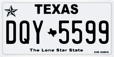 TX license plate DQY5599