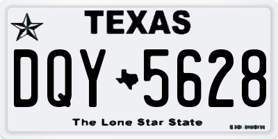 TX license plate DQY5628