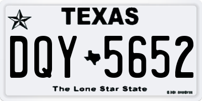 TX license plate DQY5652