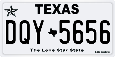 TX license plate DQY5656