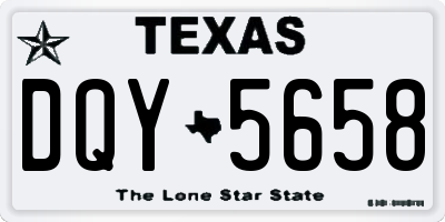 TX license plate DQY5658