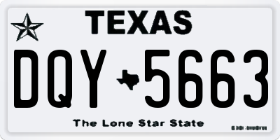 TX license plate DQY5663