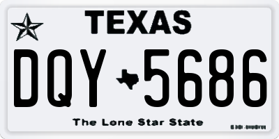 TX license plate DQY5686
