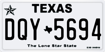 TX license plate DQY5694