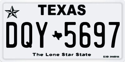 TX license plate DQY5697