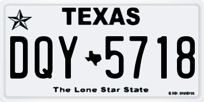 TX license plate DQY5718